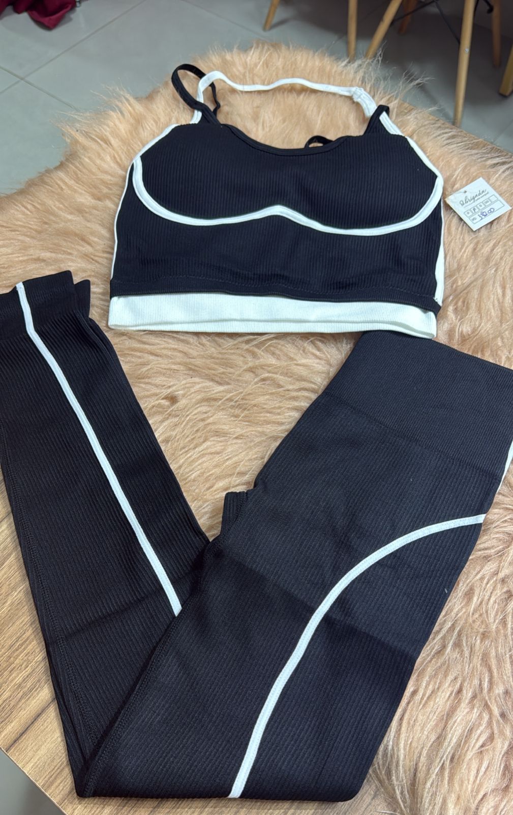Conjunto Canelado Alcinha Dupla